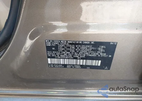 2012 Toyota Rav4 Limited V6 из США, поврежденный, VIN 2T3DK4DVXCW075264